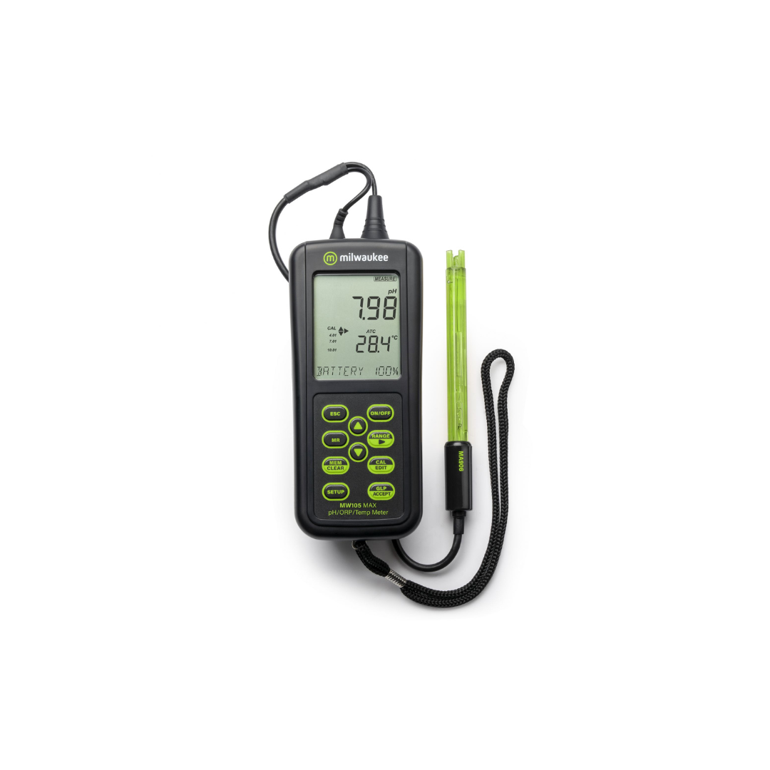 Milwaukee MW105 MAX Waterproof pH/ORP/Temp Portable Meter